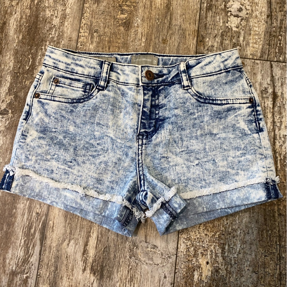 Lucky Brand Kids Acid Wash Denim Shorts